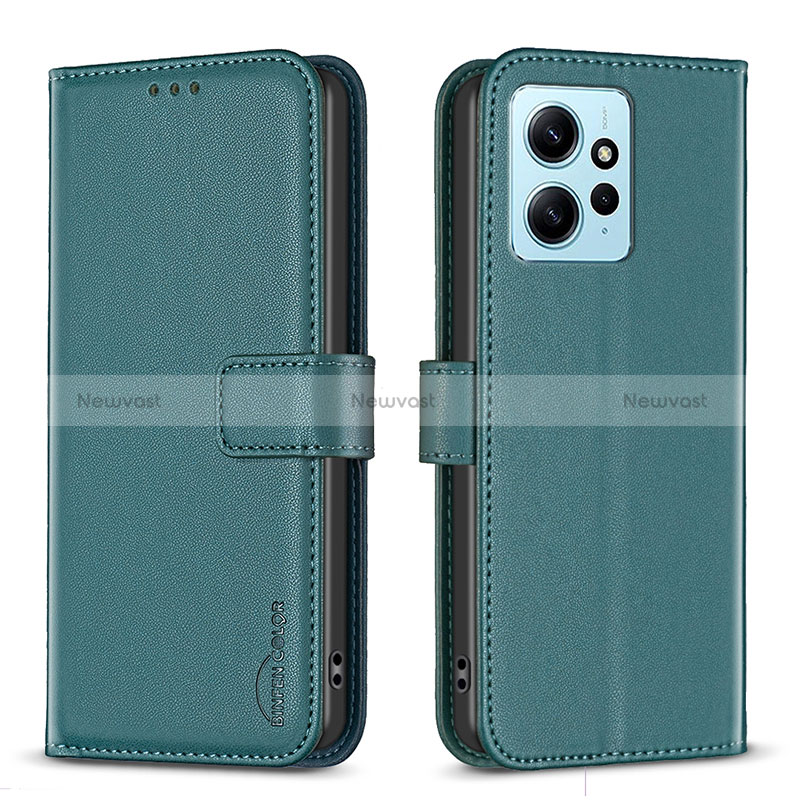 Leather Case Stands Flip Cover Holder B17F for Xiaomi Redmi Note 12 4G