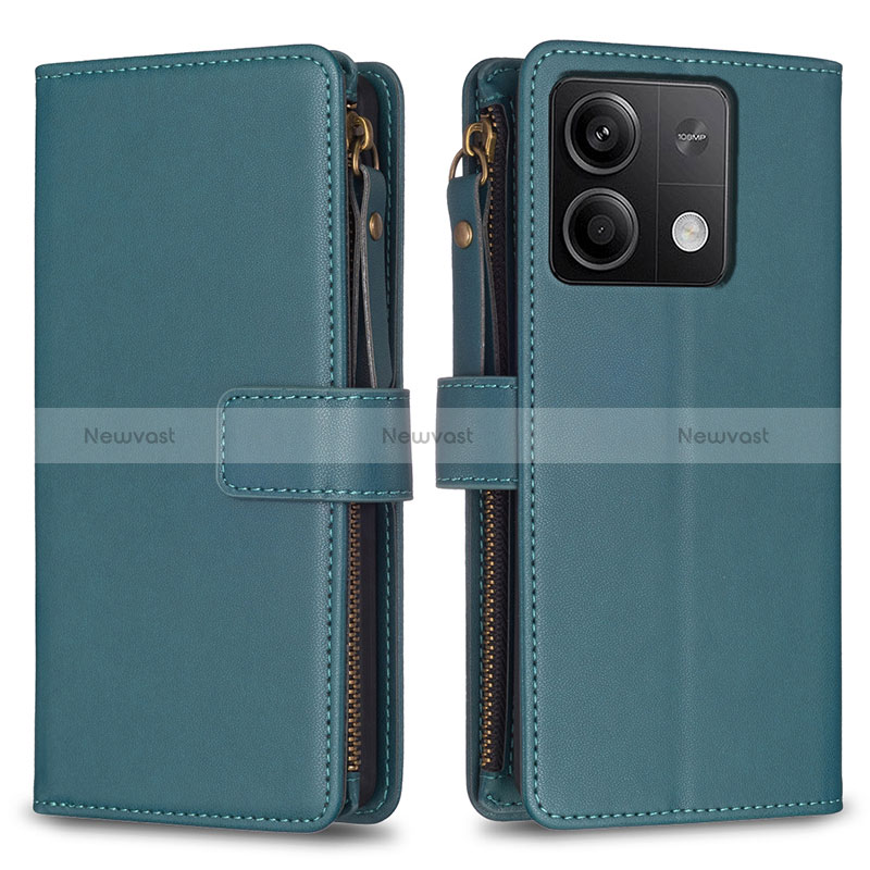 Leather Case Stands Flip Cover Holder B17F for Xiaomi Redmi Note 13 5G