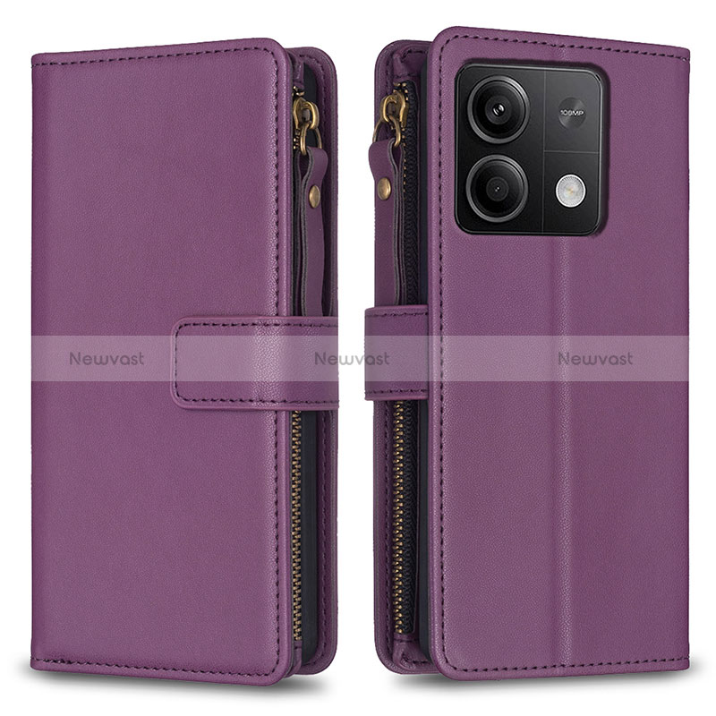 Leather Case Stands Flip Cover Holder B17F for Xiaomi Redmi Note 13 5G