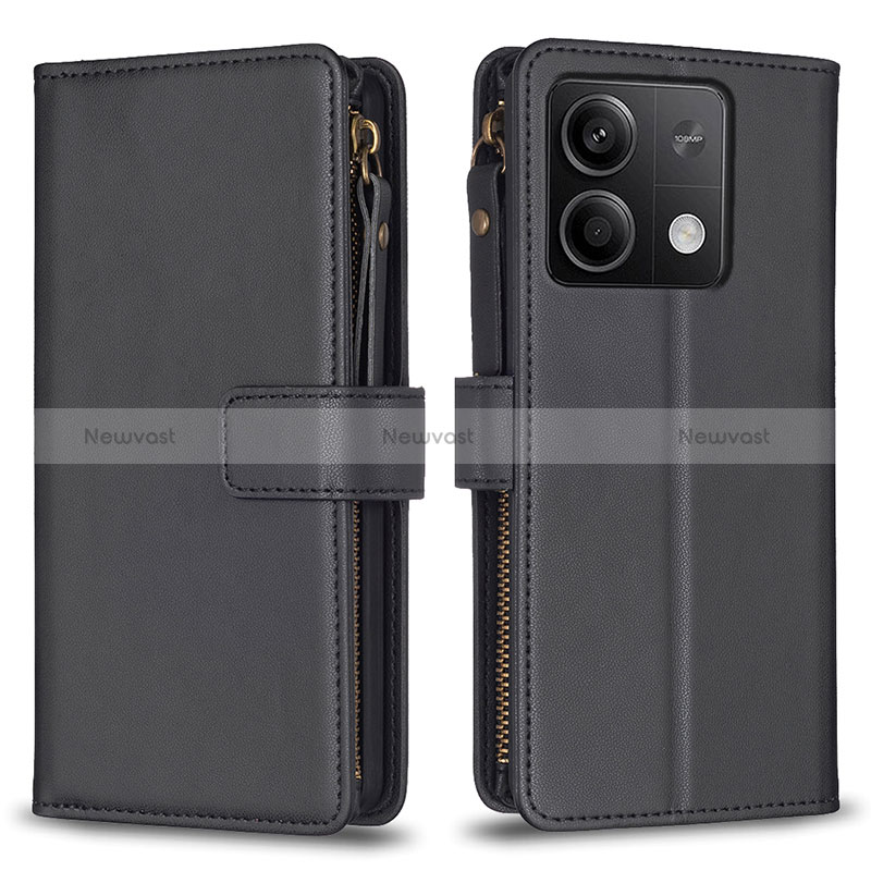 Leather Case Stands Flip Cover Holder B17F for Xiaomi Redmi Note 13 5G