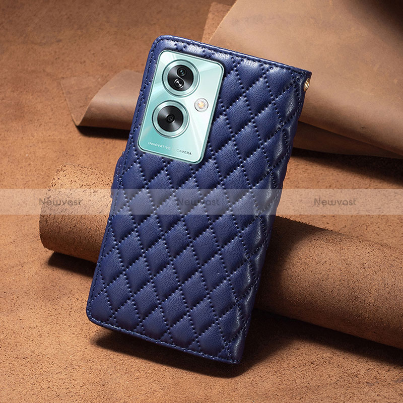 Leather Case Stands Flip Cover Holder B18F for Oppo A79 5G