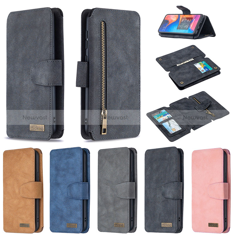 Leather Case Stands Flip Cover Holder B18F for Samsung Galaxy A30