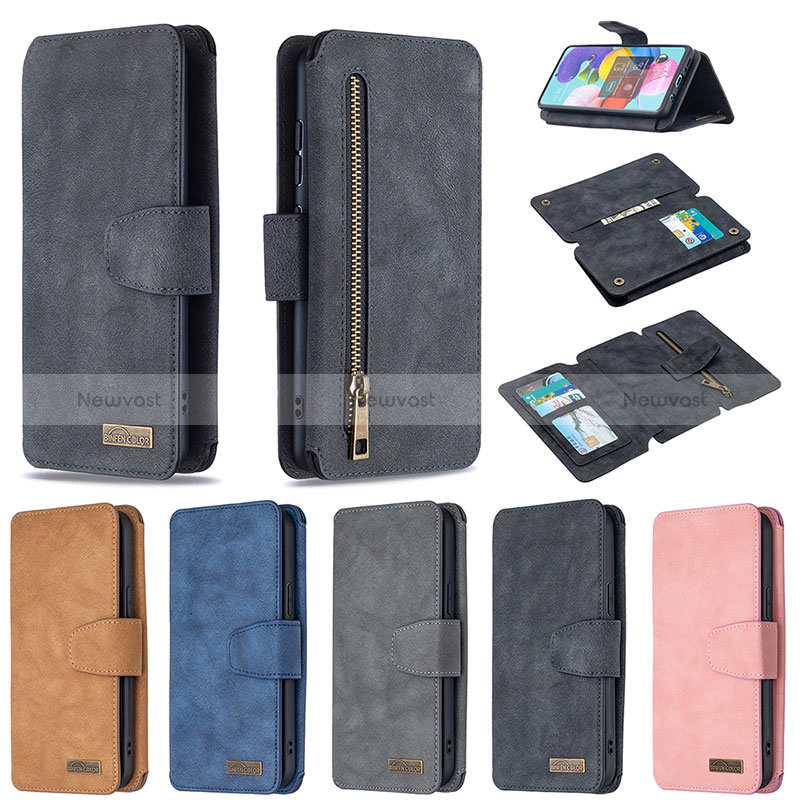 Leather Case Stands Flip Cover Holder B18F for Samsung Galaxy A51 5G