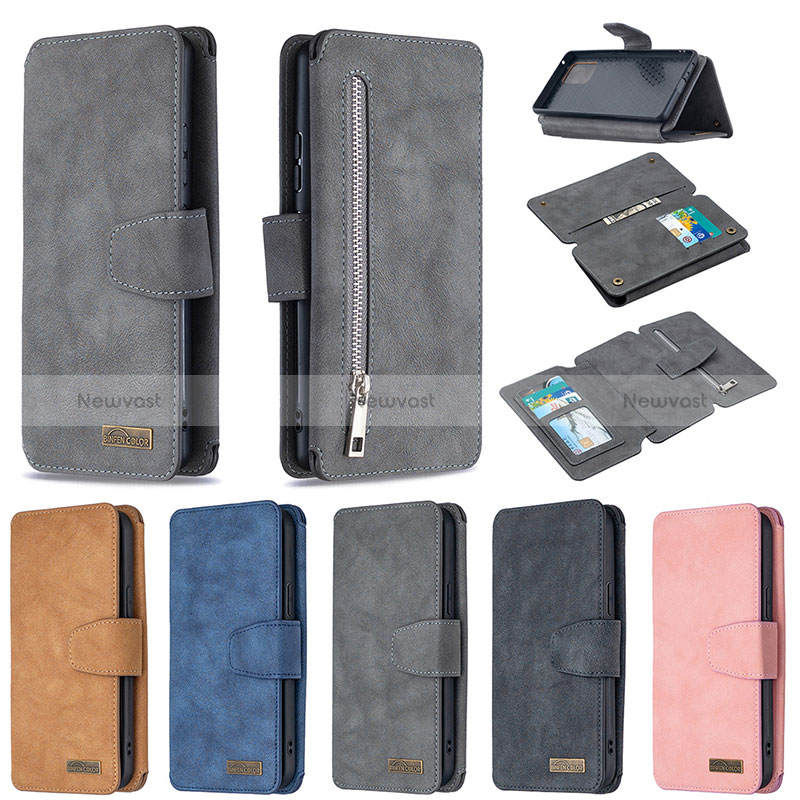 Leather Case Stands Flip Cover Holder B18F for Samsung Galaxy S10 Lite