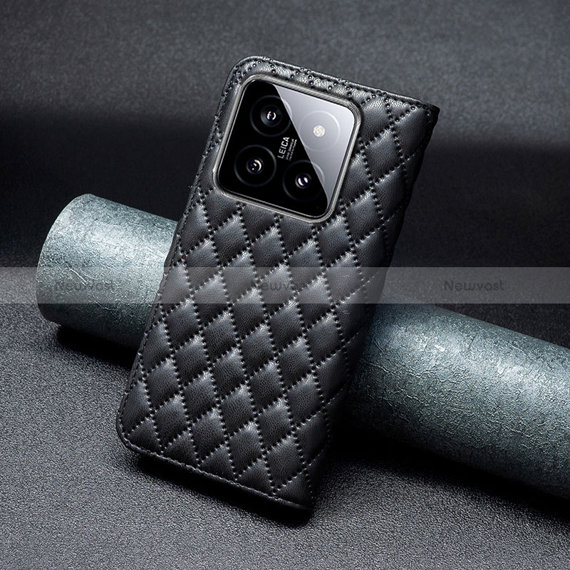 Leather Case Stands Flip Cover Holder B19F for Xiaomi Mi 14 5G