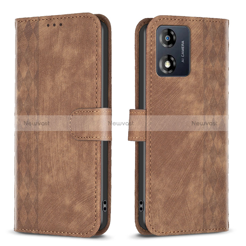 Leather Case Stands Flip Cover Holder B21F for Motorola Moto E13