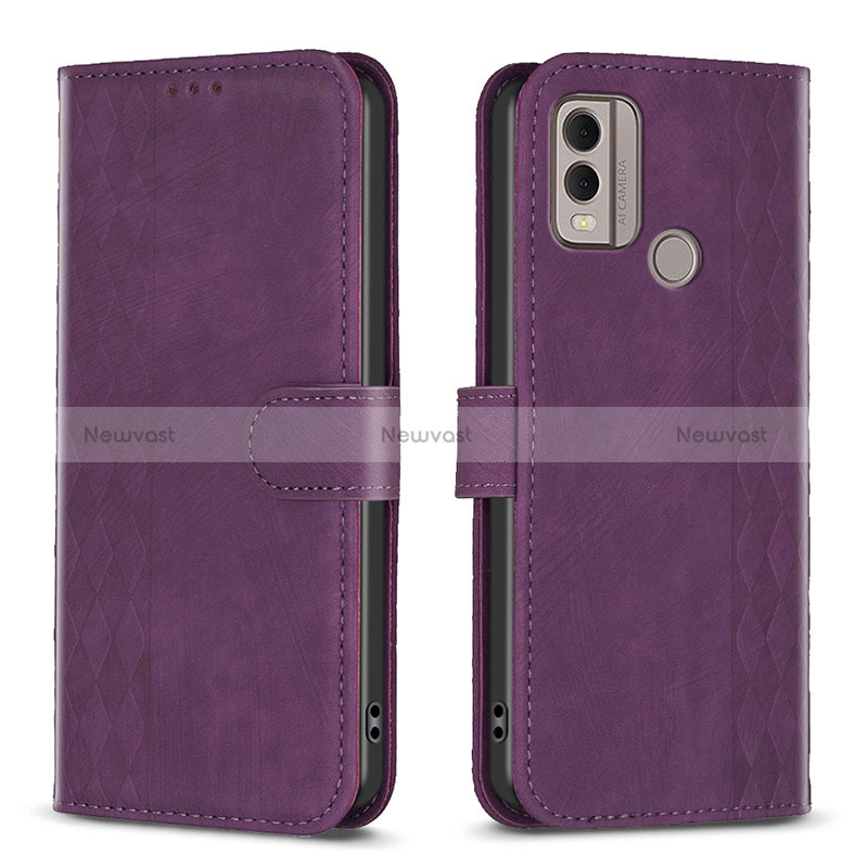 Leather Case Stands Flip Cover Holder B21F for Nokia C22