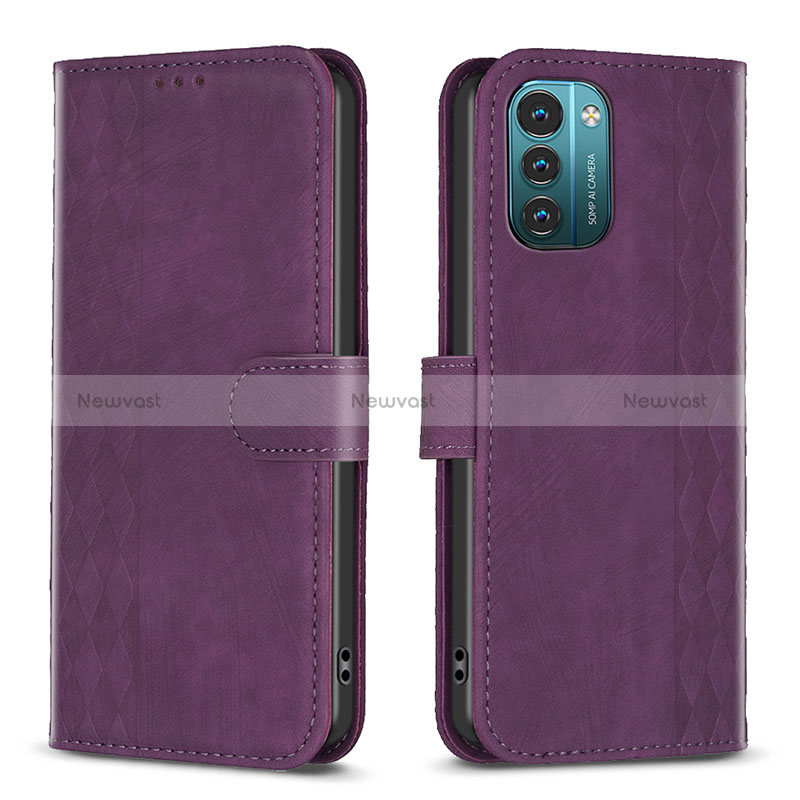 Leather Case Stands Flip Cover Holder B21F for Nokia G21