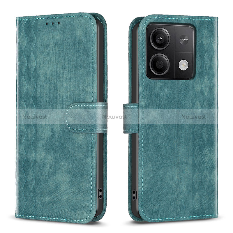 Leather Case Stands Flip Cover Holder B21F for Xiaomi Redmi Note 13 5G