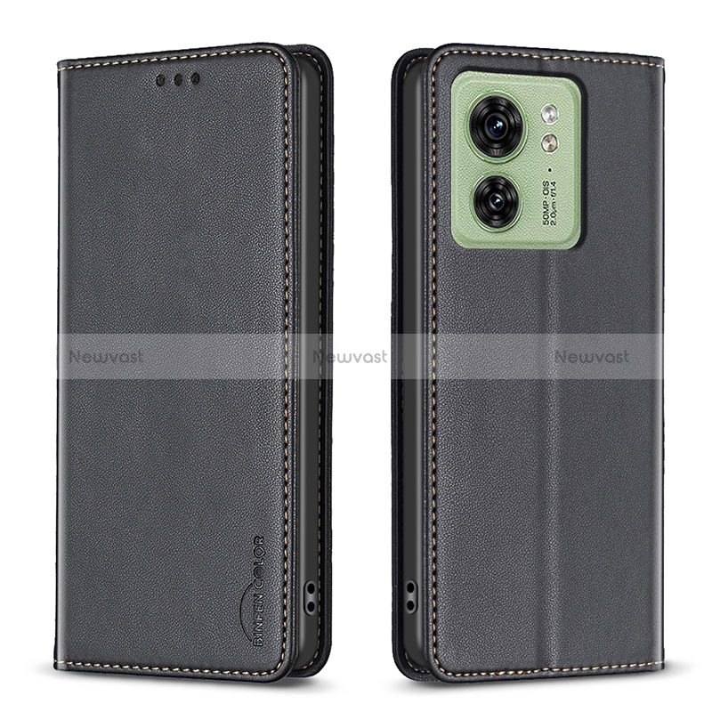 Leather Case Stands Flip Cover Holder B22F for Motorola Moto Edge (2023) 5G