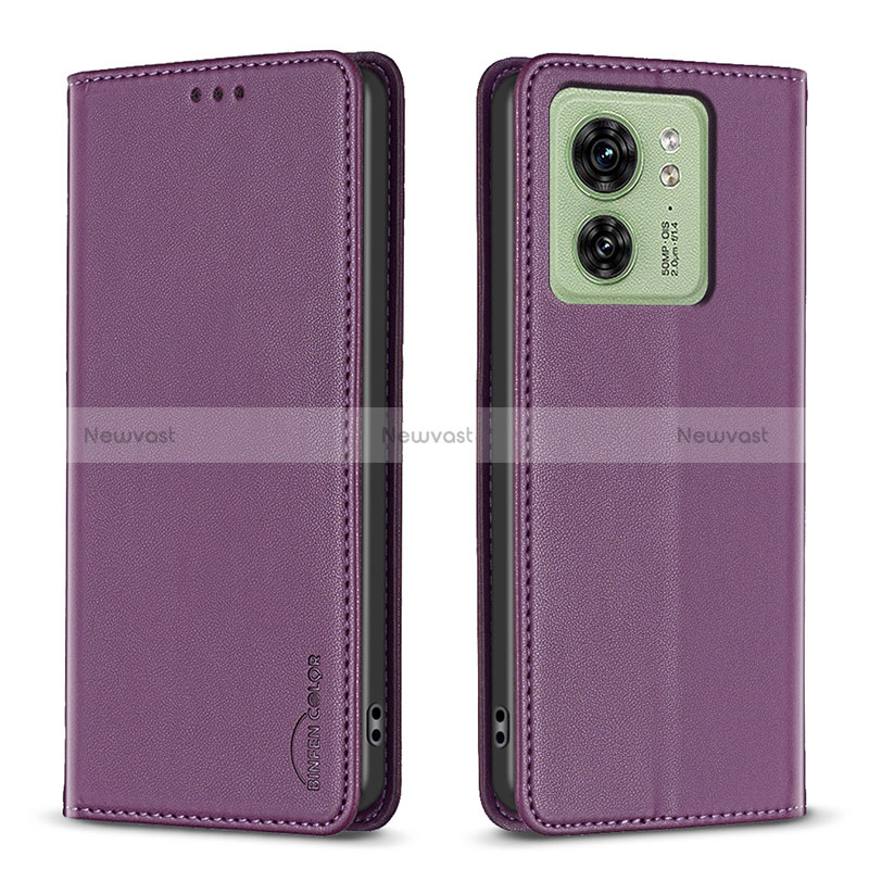 Leather Case Stands Flip Cover Holder B22F for Motorola Moto Edge 40 5G