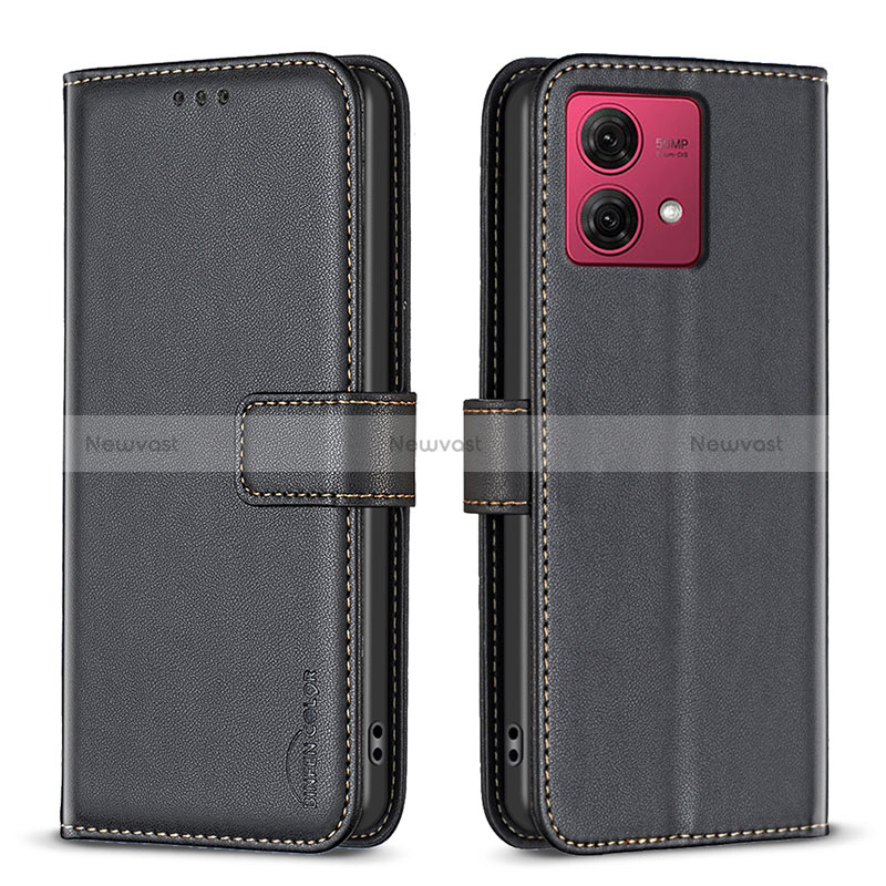 Leather Case Stands Flip Cover Holder B22F for Motorola Moto G84 5G