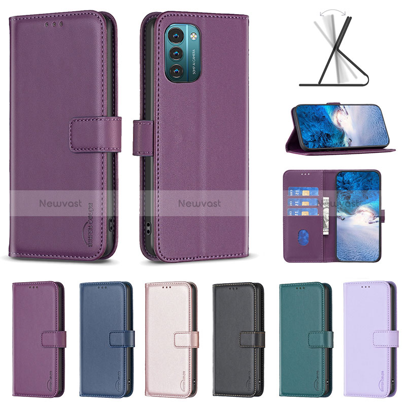 Leather Case Stands Flip Cover Holder B22F for Nokia G11