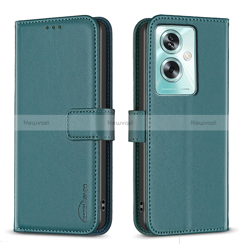 Leather Case Stands Flip Cover Holder B22F for Oppo A79 5G