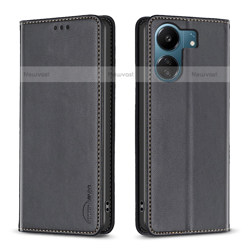 Leather Case Stands Flip Cover Holder B22F for Xiaomi Poco C65