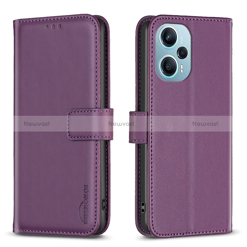 Leather Case Stands Flip Cover Holder B22F for Xiaomi Redmi Note 12 Turbo 5G