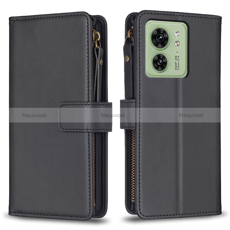 Leather Case Stands Flip Cover Holder B23F for Motorola Moto Edge (2023) 5G