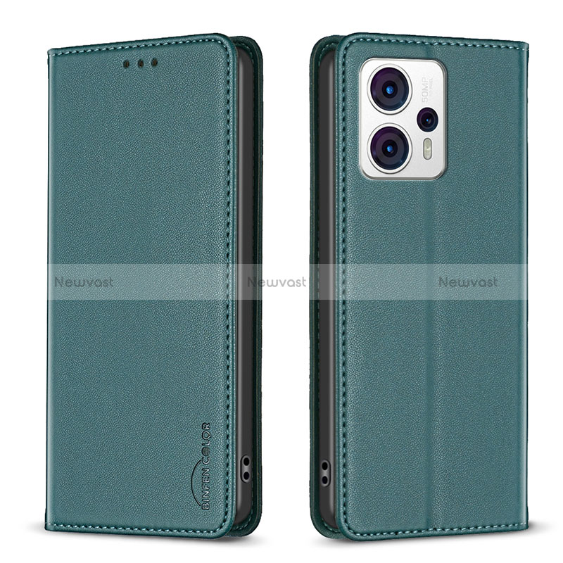 Leather Case Stands Flip Cover Holder B23F for Motorola Moto G13