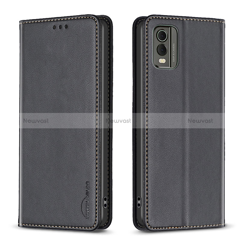 Leather Case Stands Flip Cover Holder B23F for Nokia C210