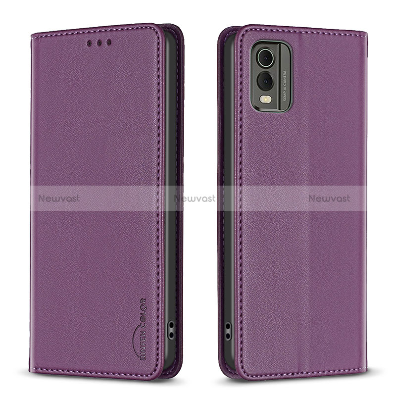 Leather Case Stands Flip Cover Holder B23F for Nokia C210