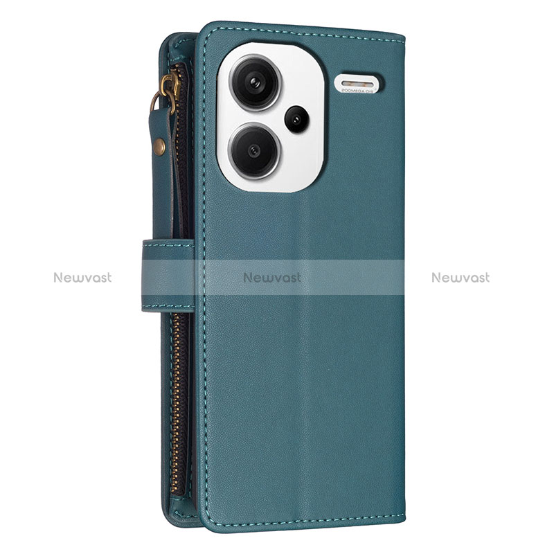 Leather Case Stands Flip Cover Holder B23F for Xiaomi Redmi Note 13 Pro+ Plus 5G