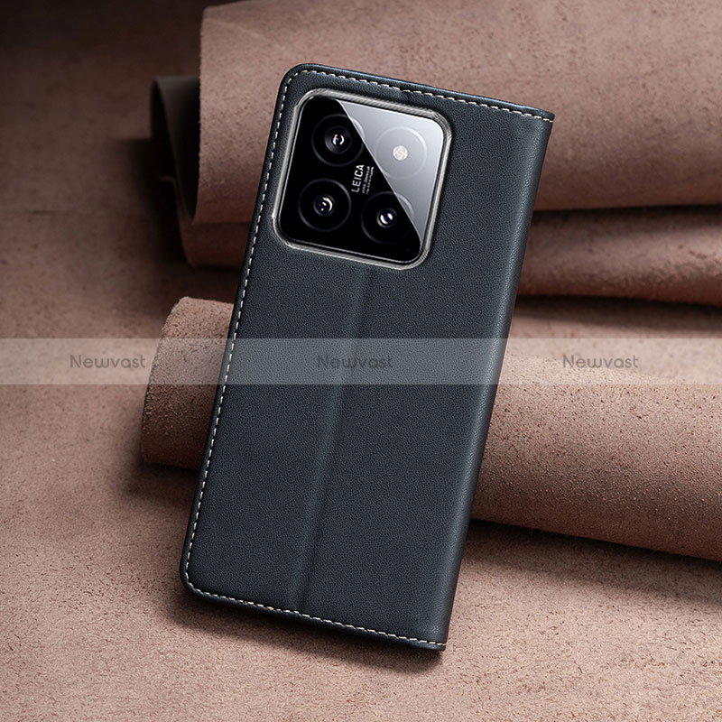 Leather Case Stands Flip Cover Holder B24F for Xiaomi Mi 14 Pro 5G