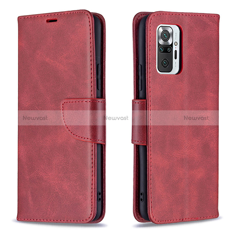 Leather Case Stands Flip Cover Holder BF1 for Xiaomi Redmi Note 10 Pro 4G