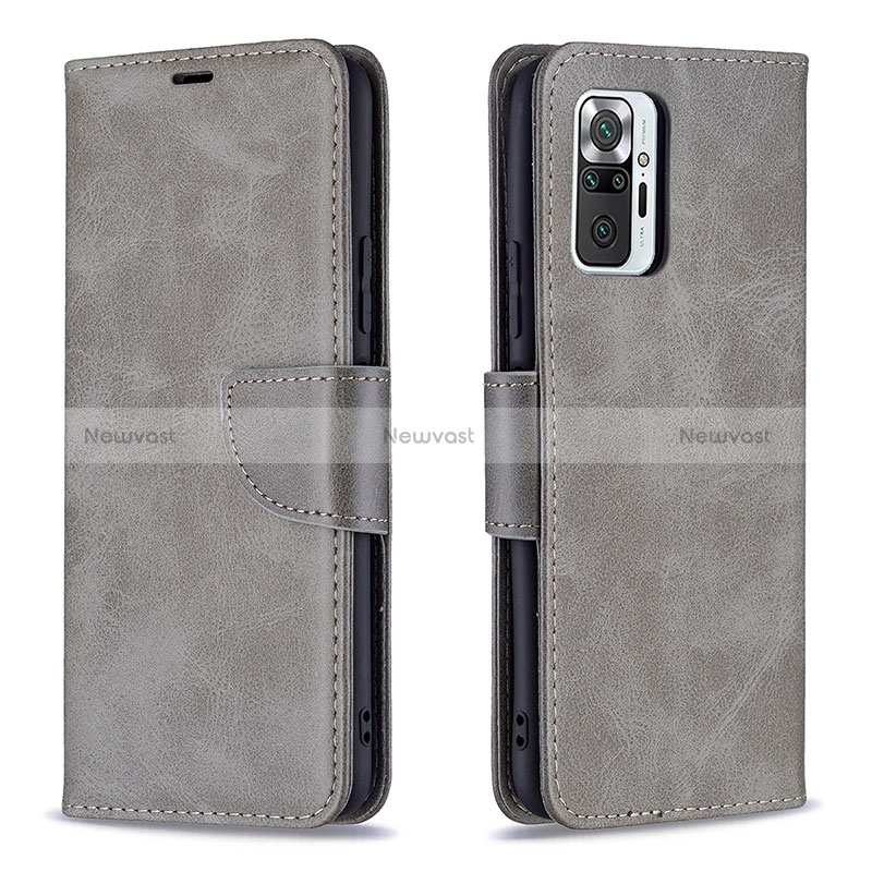 Leather Case Stands Flip Cover Holder BF1 for Xiaomi Redmi Note 10 Pro 4G
