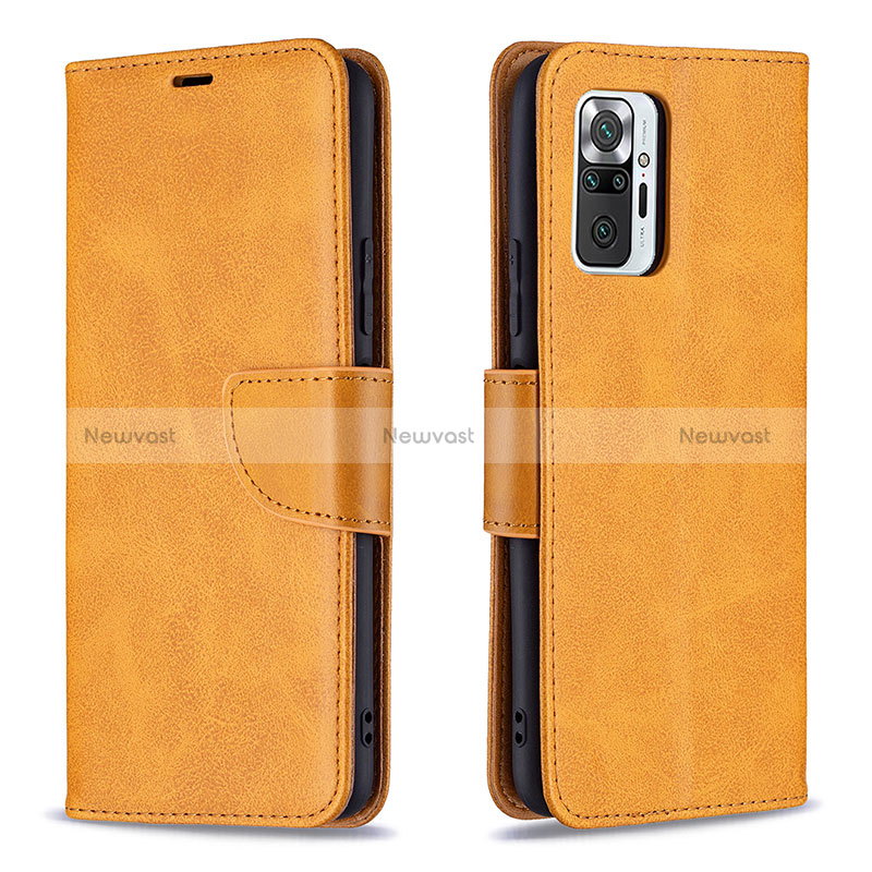 Leather Case Stands Flip Cover Holder BF1 for Xiaomi Redmi Note 10 Pro 4G