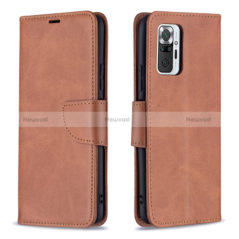 Leather Case Stands Flip Cover Holder BF1 for Xiaomi Redmi Note 10 Pro Max