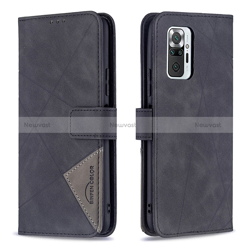 Leather Case Stands Flip Cover Holder BF2 for Xiaomi Redmi Note 10 Pro Max