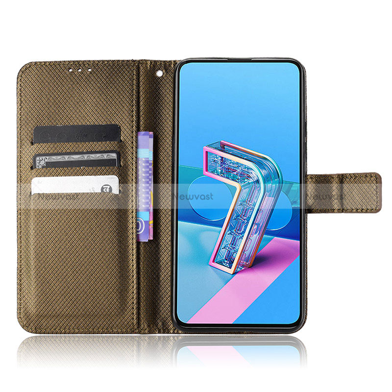 Leather Case Stands Flip Cover Holder BY1 for Asus Zenfone 7 Pro ZS671KS