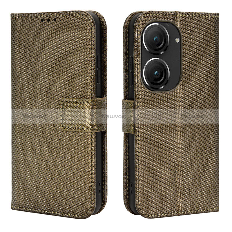 Leather Case Stands Flip Cover Holder BY1 for Asus Zenfone 9