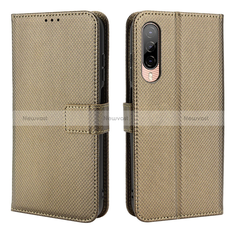 Leather Case Stands Flip Cover Holder BY1 for HTC Desire 22 Pro 5G