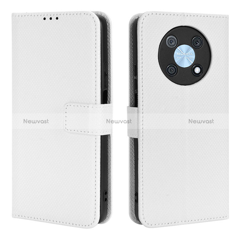 Leather Case Stands Flip Cover Holder BY1 for Huawei Enjoy 50 Pro White