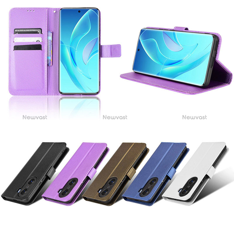 Leather Case Stands Flip Cover Holder BY1 for Huawei Honor 60 Pro 5G