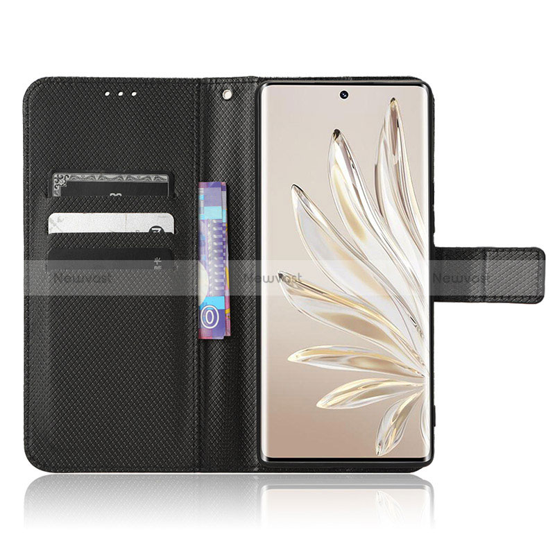 Leather Case Stands Flip Cover Holder BY1 for Huawei Honor 70 5G