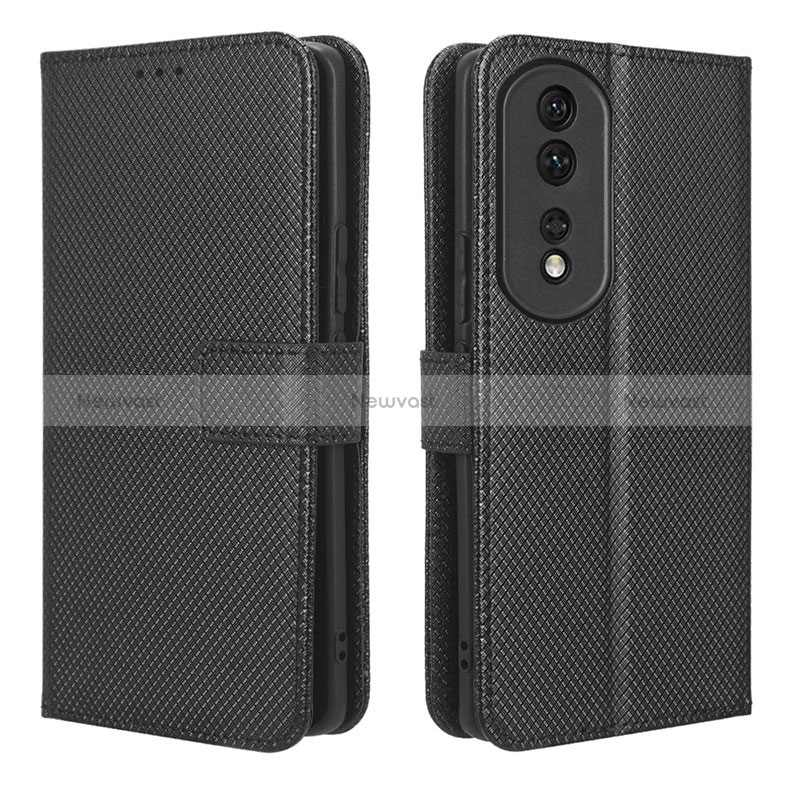 Leather Case Stands Flip Cover Holder BY1 for Huawei Honor 80 Pro Flat 5G