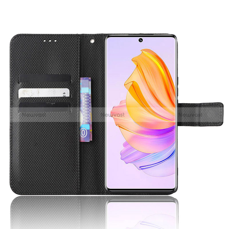 Leather Case Stands Flip Cover Holder BY1 for Huawei Honor 80 SE 5G