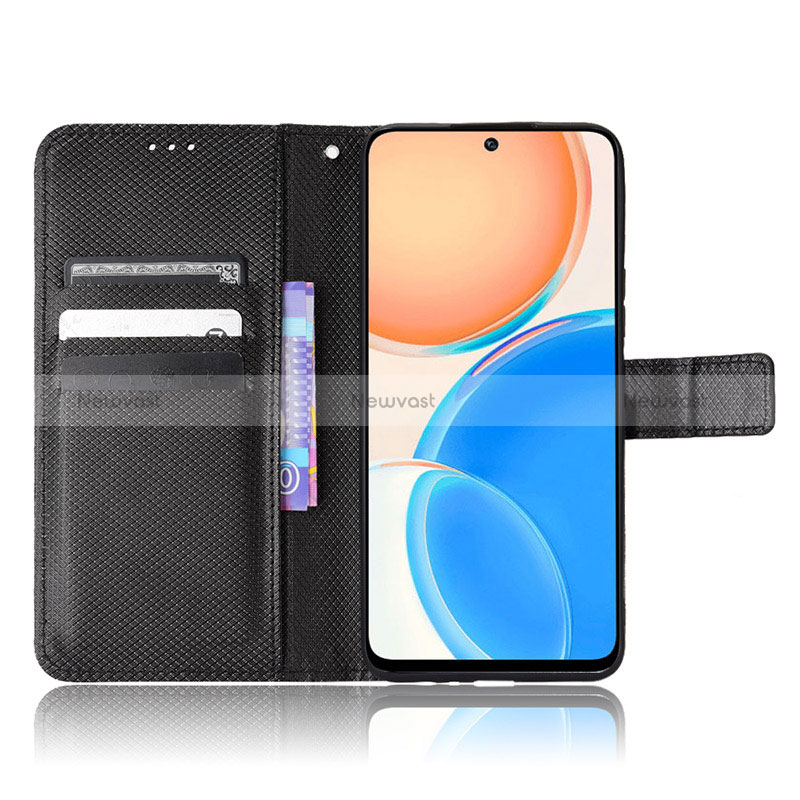 Leather Case Stands Flip Cover Holder BY1 for Huawei Honor X8 4G