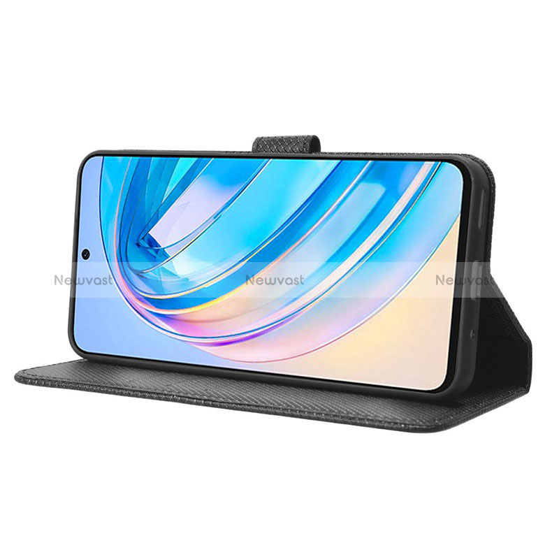 Leather Case Stands Flip Cover Holder BY1 for Huawei Honor X8a 4G