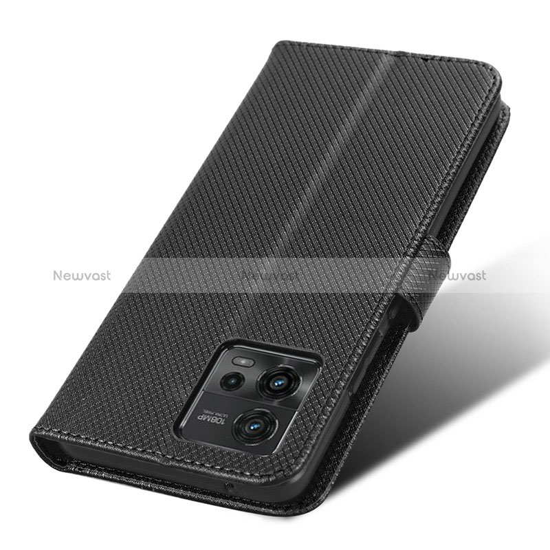 Leather Case Stands Flip Cover Holder BY1 for Motorola Moto G72