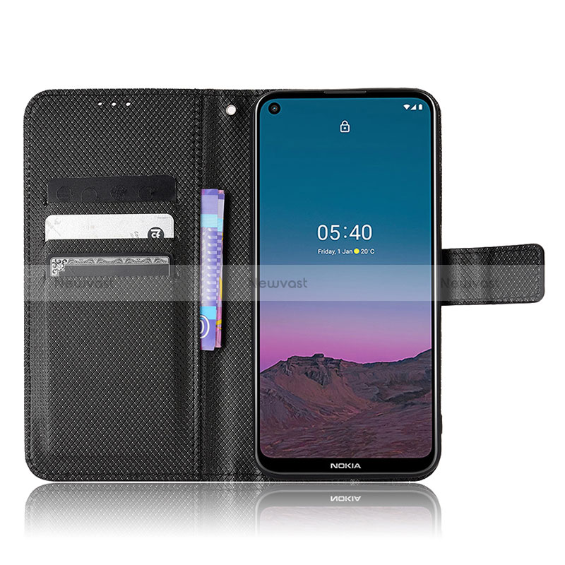 Leather Case Stands Flip Cover Holder BY1 for Nokia 5.4