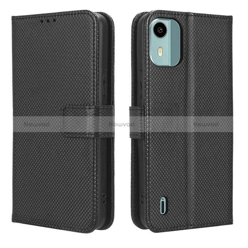 Leather Case Stands Flip Cover Holder BY1 for Nokia C12