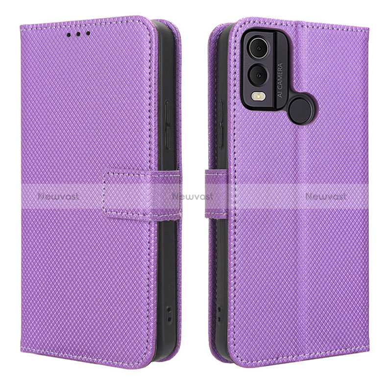 Leather Case Stands Flip Cover Holder BY1 for Nokia C22