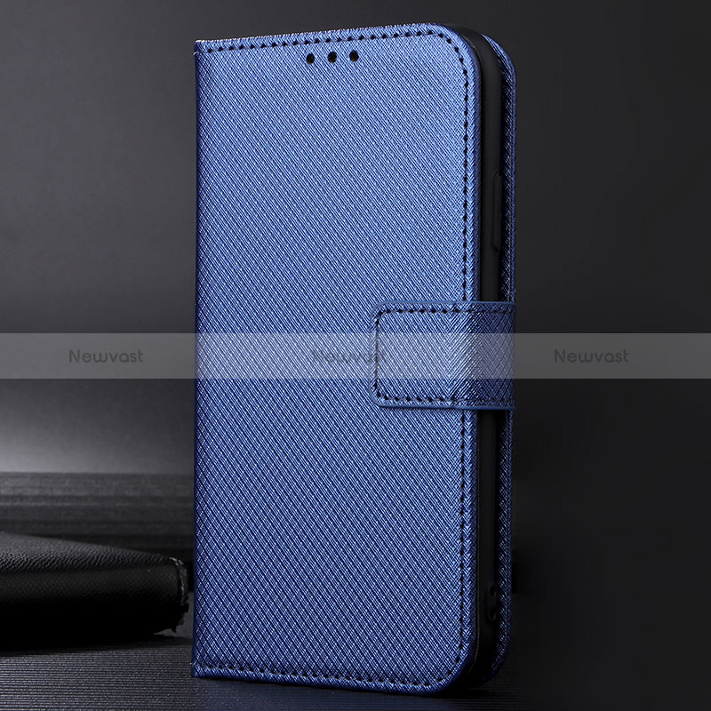 Leather Case Stands Flip Cover Holder BY1 for Nokia G50 5G Blue