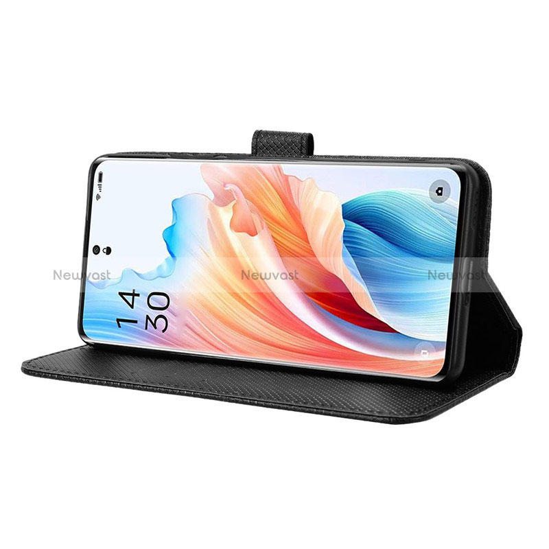 Leather Case Stands Flip Cover Holder BY1 for Oppo A2 Pro 5G