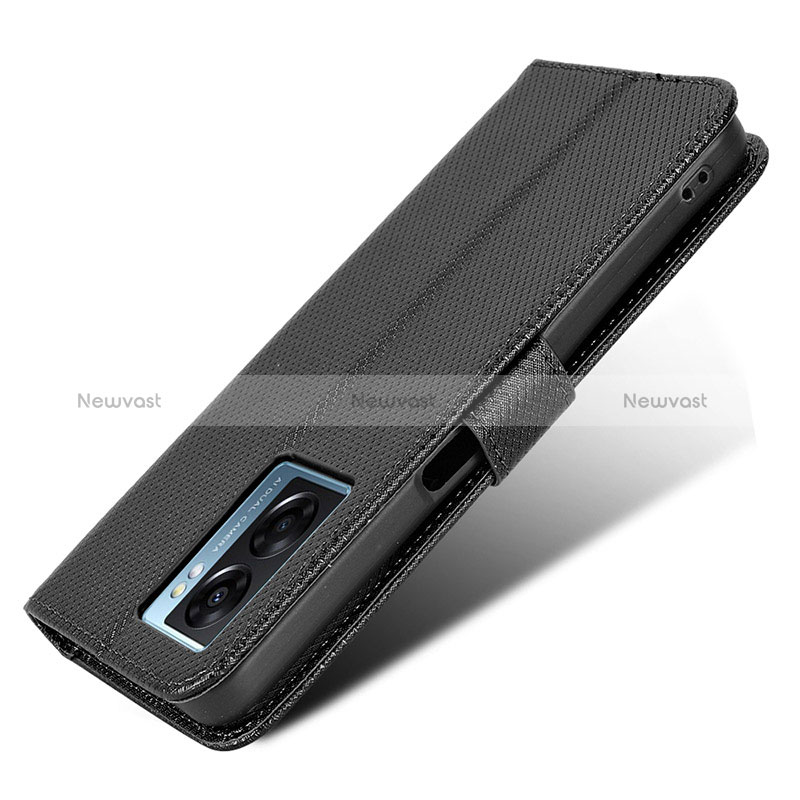 Leather Case Stands Flip Cover Holder BY1 for Oppo A77 5G