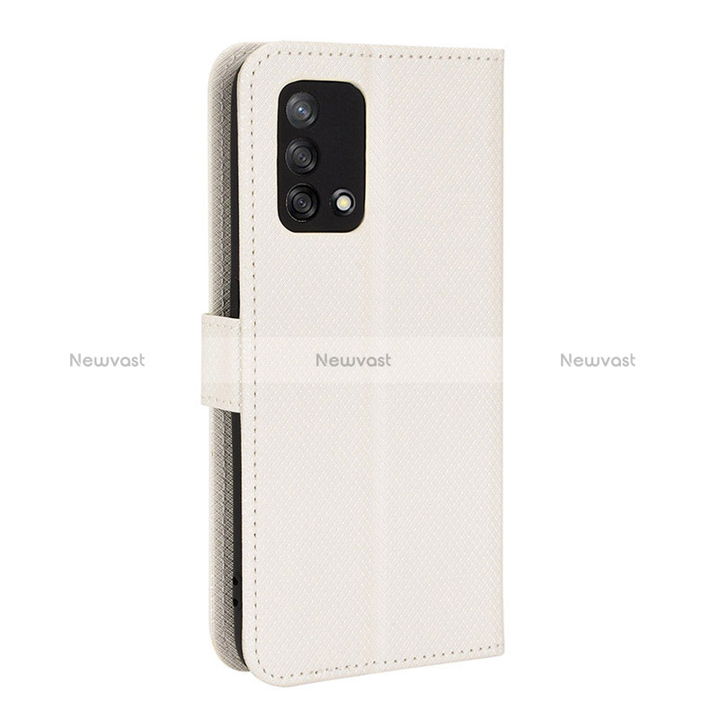 Leather Case Stands Flip Cover Holder BY1 for Oppo A95 4G