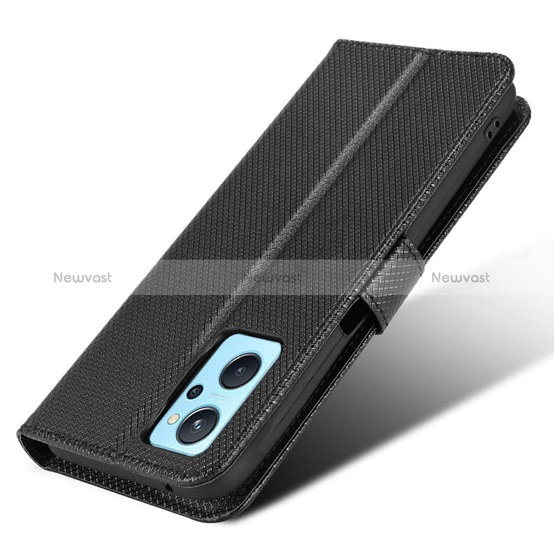 Leather Case Stands Flip Cover Holder BY1 for Oppo A96 4G